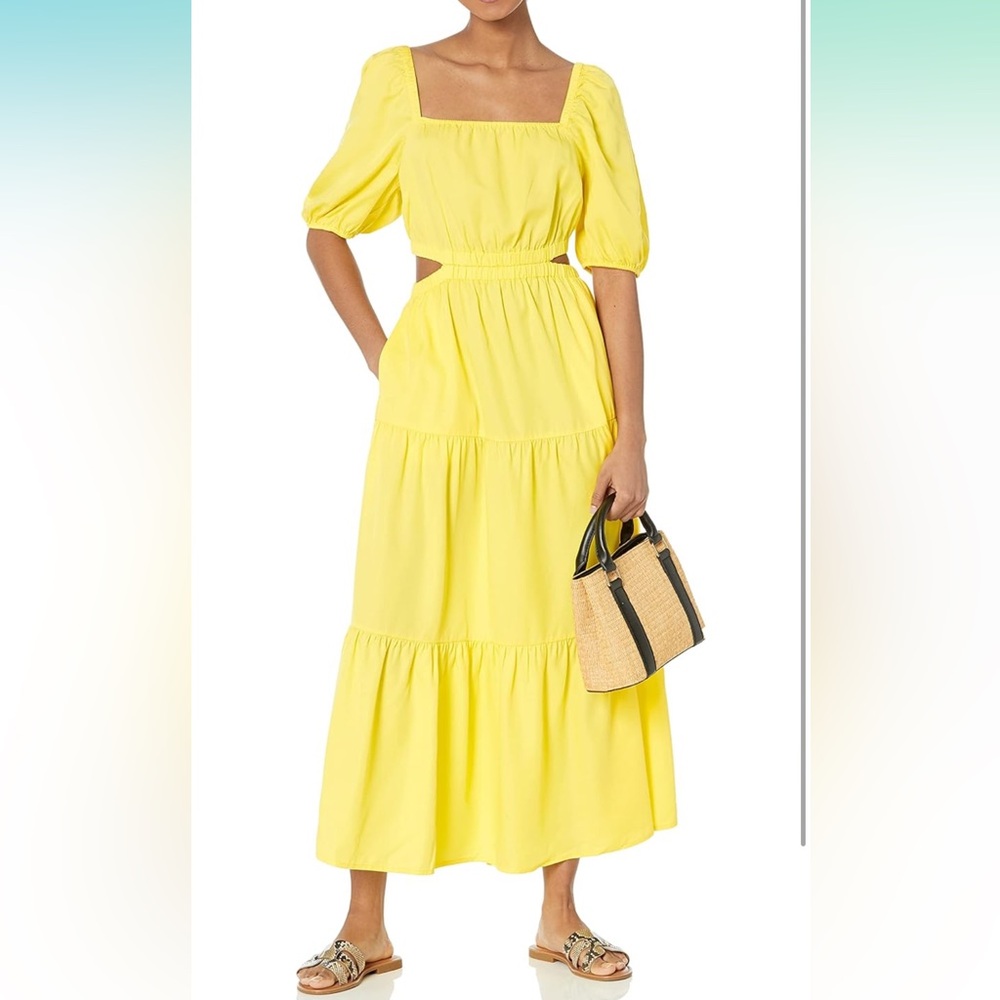 NWT The Drop Women's Anaya Square Neck Cut-Out Tiered Maxi Dress - Picture 4 of 8